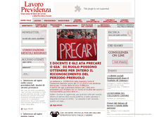 Tablet Screenshot of lavoroprevidenza.com